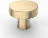 10 Tiradores Pomos Redondos Para Muebles -dorado Satinado 0