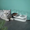 Comedero Doble Para Gatos Antideslizante Compacto Y Cómodo 1