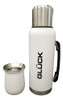 Set Gluck Termo 1 Lt. Tapón Cebador Con Mate Ac.inox.blanco 0