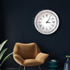 Dmdfirst Espejo Redondo Plateado, Reloj De Pared 4