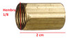 Cupla De Bronce De 1/8 Pulgada Rosca Hembra Pack X5 Unidades 1 Cupla De Bronce De 1/8 Pulgada Rosca Hembra Pack X5 Unidades 1