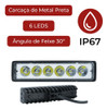 2 Farol De Milha Led Retangular Mini Barra 6 Leds 18w Bivolt 2