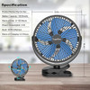Gagetelec 8?ventilador Con Clip 10000mah Ventilador Portátil 1