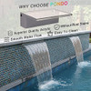 Cascada De Piscina Pondo De 12  Con Luces Led De 7 Colores, 2