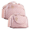 Bolsa Maternidade E Frasqueira Matelassê Rose - Baby Bless 0 Bolsa Maternidade E Frasqueira Matelassê Rose - Baby Bless 0
