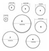 Plantillas Metalicas Para Troquelado X 3 Sets Circulo/ovalo 2