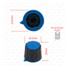 5 Perillas Potenciometro 23x20mm Eje Estriado 6mm Azul 2