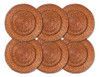 Kit 6 Unidades Sousplat Redondo Marrom Rattan 32cm Rafimex 0 Kit 6 Unidades Sousplat Redondo Marrom Rattan 32cm Rafimex 0
