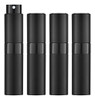 4 Mini Botellas Atomizadora De Prefume Recargable Negro 0