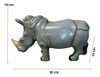 Escultura Rinoceronte Decorativo Em Resina 30 Cm 4