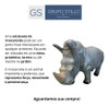Escultura Rinoceronte Decorativo Em Resina 30 Cm 5