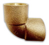 Codo Bronce Colorado Para Soldar Con Plata 76 Mm 0