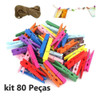 80 Prendedores Prendedor Colorido Artesanatos Varal De Fotos 1