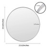 Espejo Redondo Plateado Muzilife, Espejo Circular Para Baño, 1