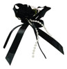 100 Pcs Laço De Tecido Com Rococo Preto 0
