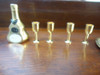 Mini Miniatura De Garrafa Taças E Bandeja Dourada Um Luxo! 4