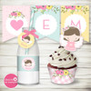 Kit Imprimible Bautismo Comunión Angelita Pastel Estampita 4