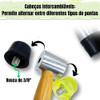 Martelo De Borracha Nylon Intercambiável Cabeça Dupla 35mm 3