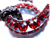 Conjunto/plateado/colgante Y Caravanas Clips,rojo/strass/ 5