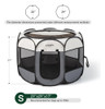 Corral Para Mascotas Loves Portatil Plegable Gris - S 4