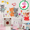 Vinilo Decorativo Pared [7ndkk5yb] Gatos 0