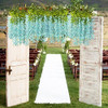 Paquete De 12 Flores Artificiales Celeste 6