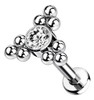 Labret Flor Rosca Interna C/strass 0