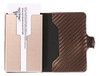 Manchda Mens Mini Cartera Funda De Piel Rfid Caja Fuerte Neg 3