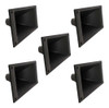 Kit 5 Corneta Plastica Retangular Preta - 05 Preta Peça 0 Kit 5 Corneta Plastica Retangular Preta - 05 Preta Peça 0
