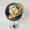 Globo Terrestre Decorativo Preto Prata 42x33cm Decoração 2