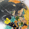 Globo Terrestre Decorativo Preto Prata 42x33cm Decoração 5