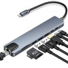 Hub Adaptador Usb Tipo C 8 Em 1 P/ Macbook Celular Hdmi Rj45 0