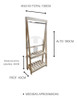 Perchero Pino 1 Mt Macizo Vestidor Plegable Ropero Estante 3