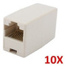 Xeus 10pcs Rj45 Cat5 Acoplador Red Lan Cable Extensor Conect 2