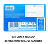 5 Blocos De Recibo Comercial Sem Canhoto Pequeno 50 Folhas 1