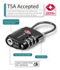 Fosmon Tsa Aceptado Cable Luggage Luggage Locks, (paquete De 1