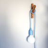 Lampara Velador Cable Textil Portátil Interruptor Y Enchufe 5