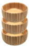 Kit 3 Bowls Tigela Canelado Bambu Cumbuca Vasilha 22cm Oikos 0