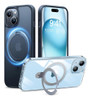 Funda Protectora Para iPhone 15 Con Anillo Translucida Negra 0