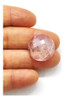 Pedra Quartzo Rosa Facetada Perolada Relicário Secret Coin 1