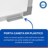 Quadro Lousa Branco Magnético 90x60 Office + Brinde 3 Quadro Lousa Branco Magnético 90x60 Office + Brinde 3