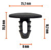 Clip Grampa Traba Manta Capot Fiat X10 C 1 Clip Grampa Traba Manta Capot Fiat X10 C 1