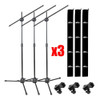3 Pie De Microfono Doble Reforazazo Venetian Ms-50b La Roca 0