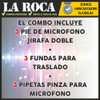 3 Pie De Microfono Doble Reforazazo Venetian Ms-50b La Roca 3