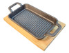 Fuente Bandeja Plato Parrila Hierro Fundido + Base De Madera 0 Fuente Bandeja Plato Parrila Hierro Fundido + Base De Madera 0