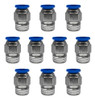 Conector Recto Neumatico 3/8 - 6mm Rosca Macho X10 U 0