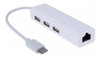 Hub Usb Tipo C 3 Puertos Usb 2.0 + Adaptador Ethernet Lan ® 0