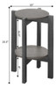 Conceptos De Conveniencia Newport Medium Plant Stand, Cement 4