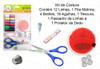 Kit Jogo Para Costura 36 Pecas Linhas Tesoura Agulhas 1