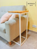 Mesa Mesita De Arrime Para Sillon Estilo Industrial Blanca 1